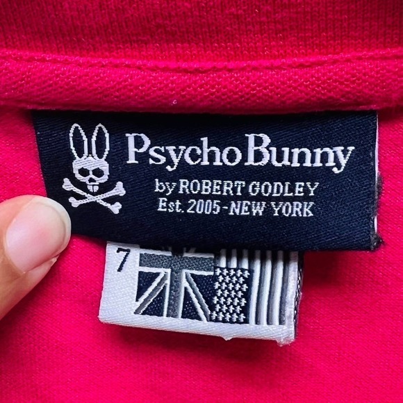 Psycho Bunny Fuchsia Polo‎ Green Embroidered Logo - Picture 4 of 7